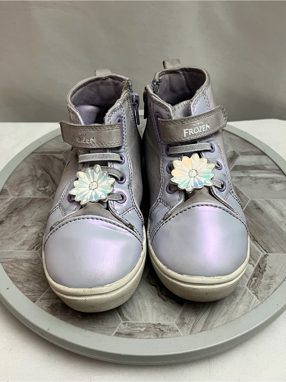 Disney Frozen Elsa Anna Girls High Top Sneakers Shoes Size 12M